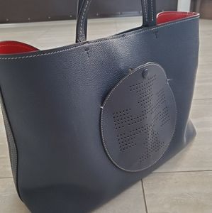 Tory Burch perforated logo tote bag